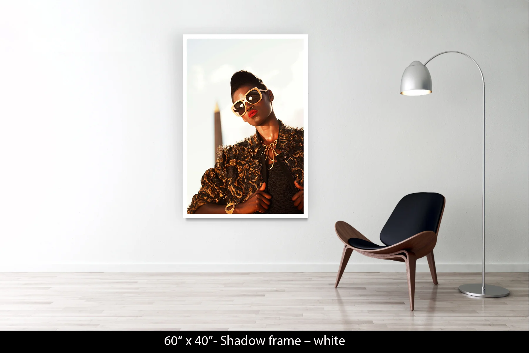 60"x40" | Shadow Frame White