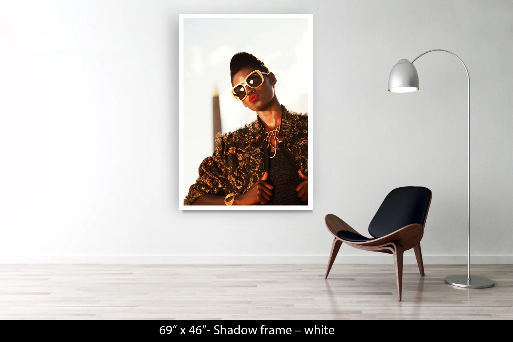 69"x46" | Shadow Frame White