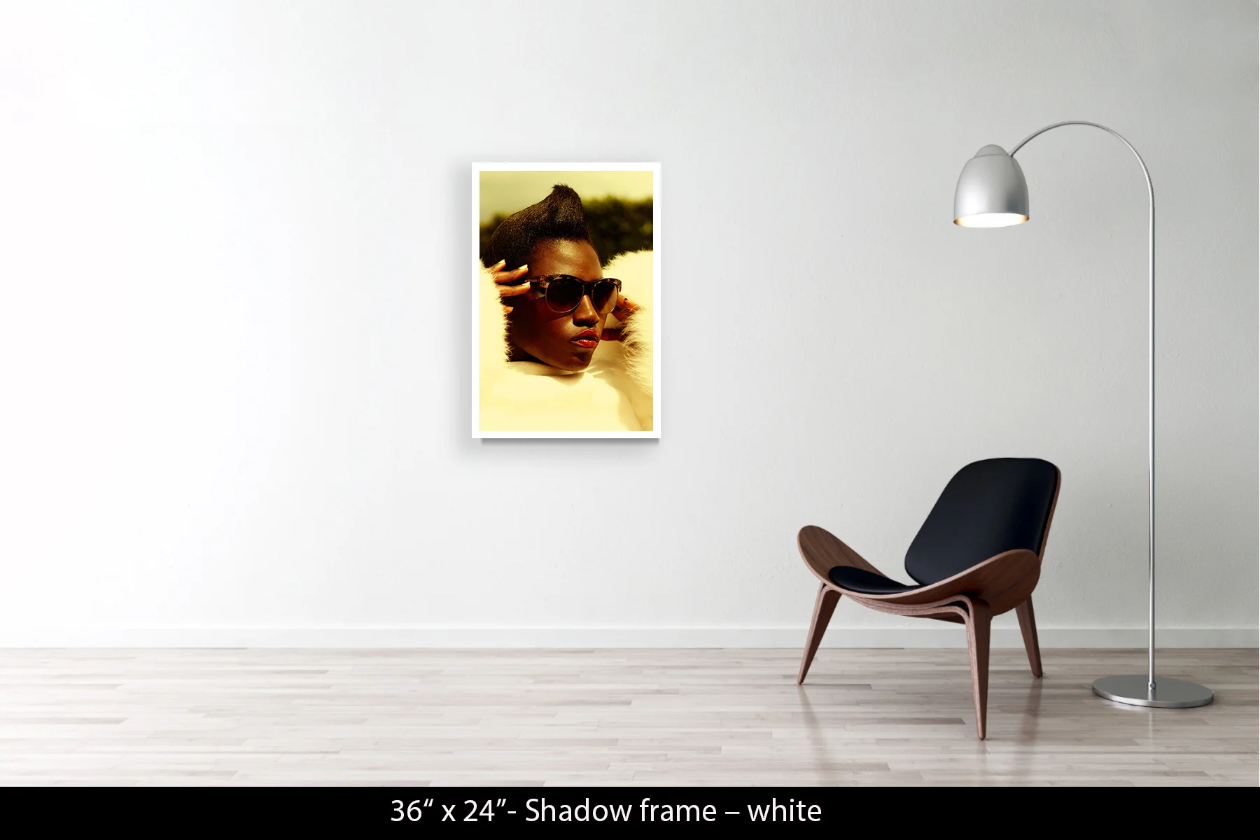 36"x24" | Shadow Frame White