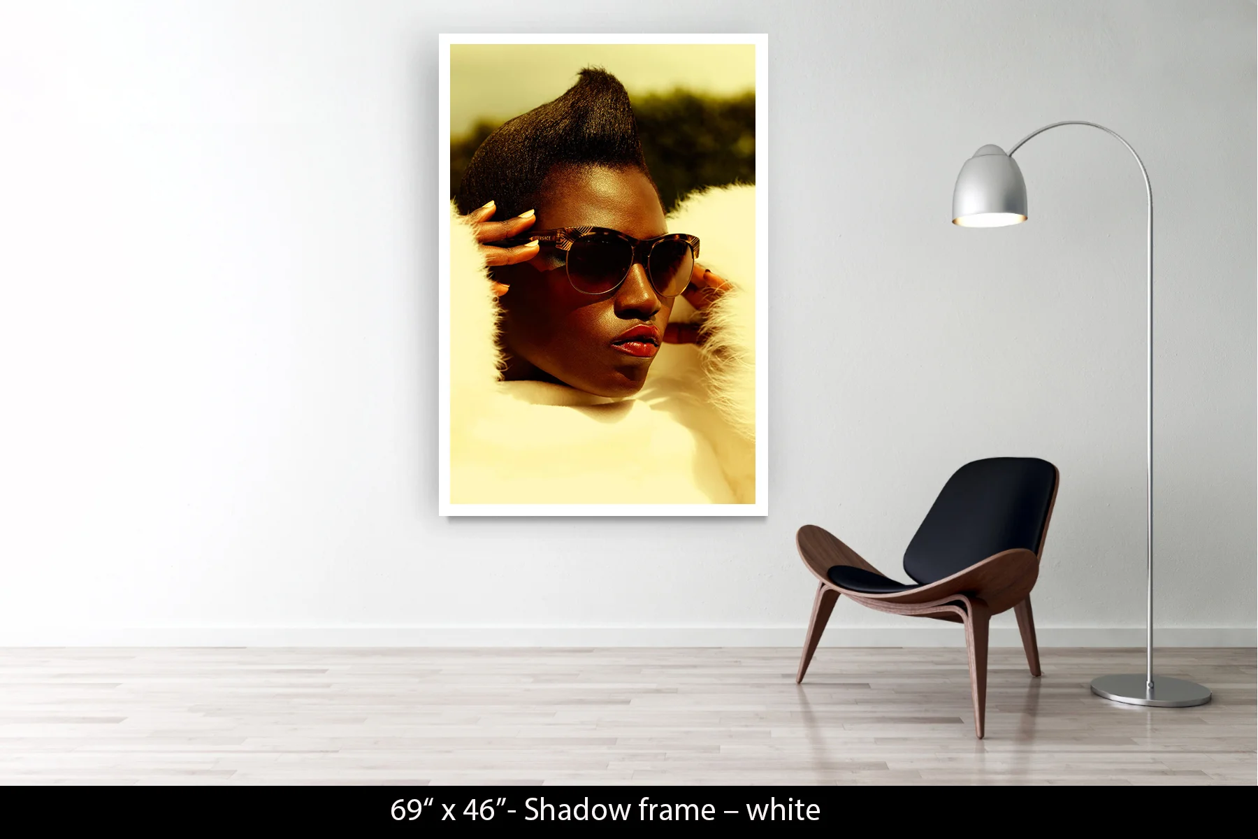 69"x46" | Shadow Frame White