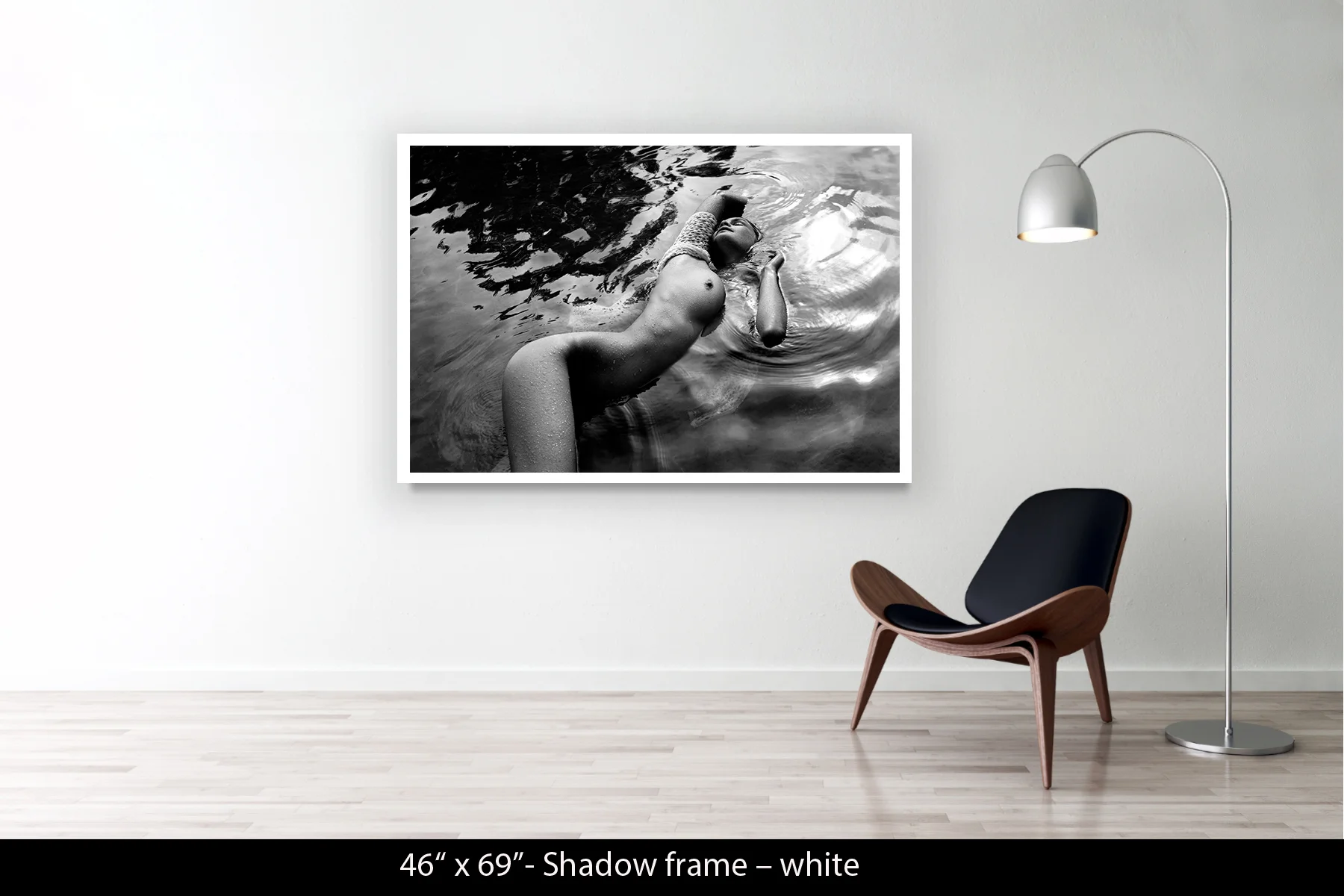 46"x69" | Shadow Frame White