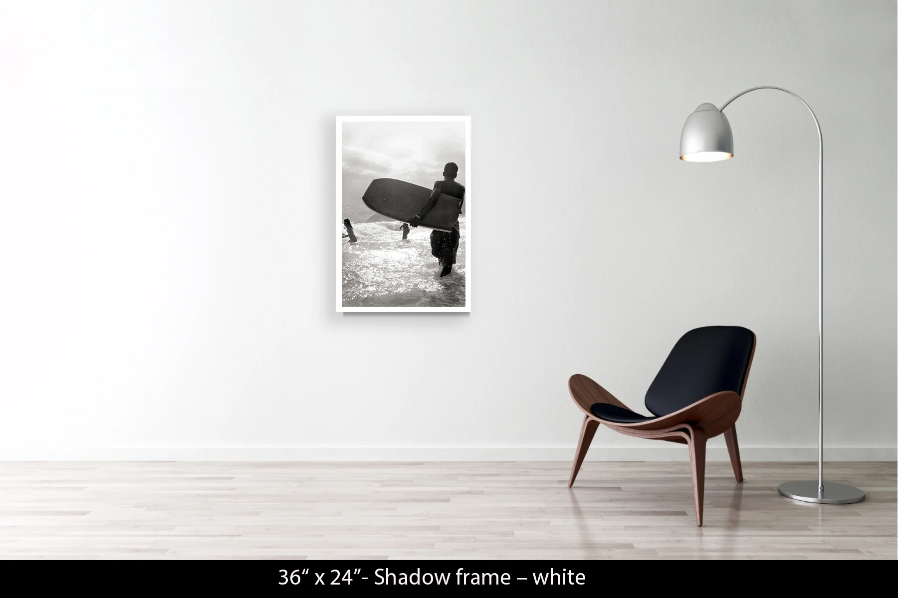 36"x24" | Shadow Frame White