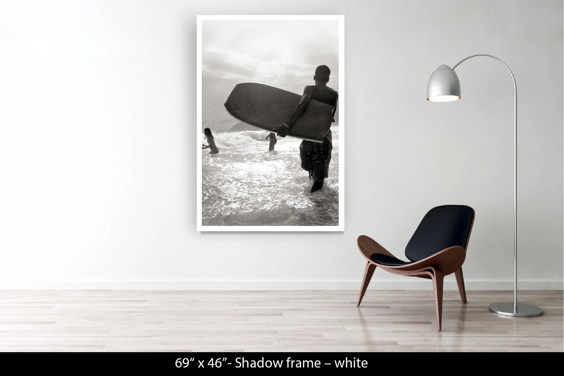 69"x46" | Shadow Frame White