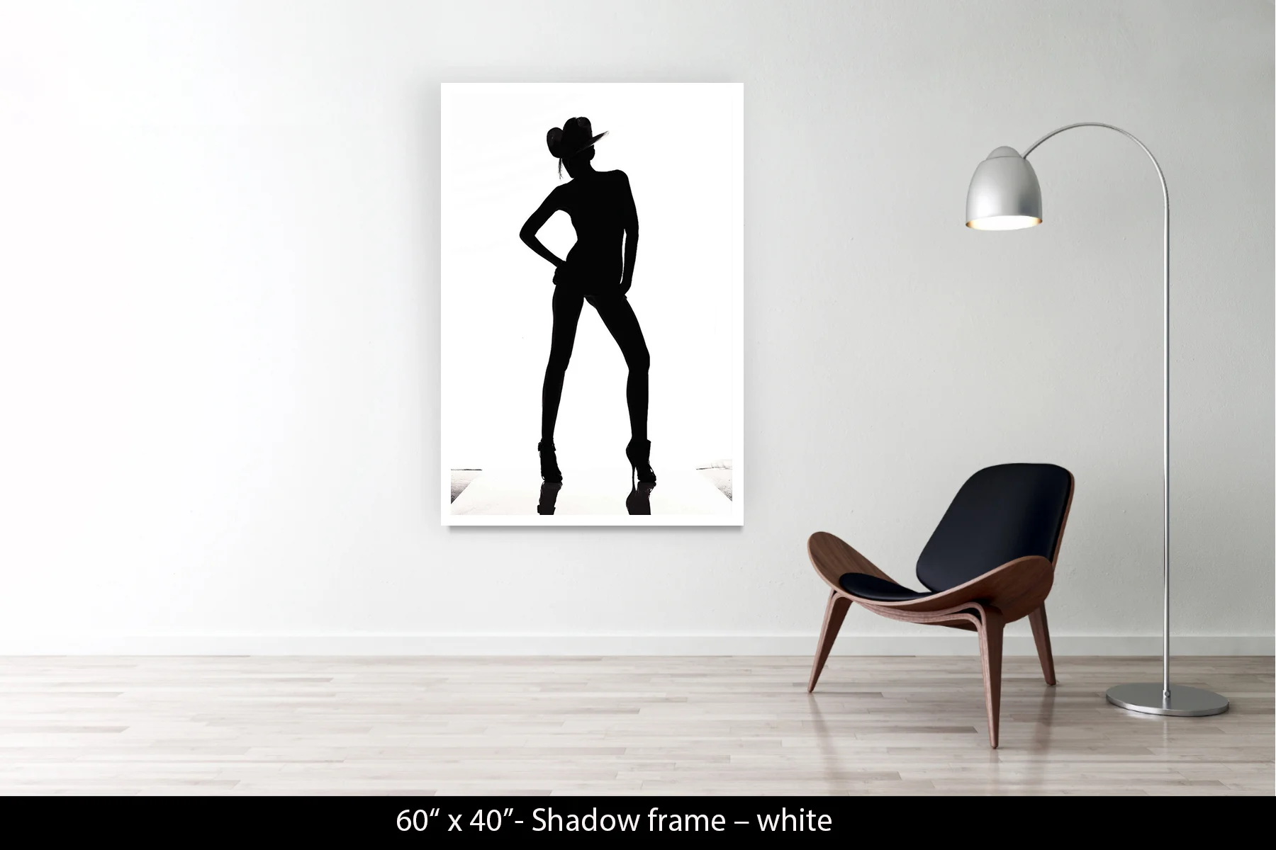 60"x40" | Shadow Frame White