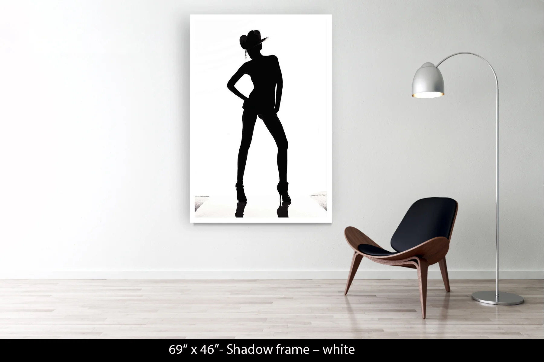 69"x46" | Shadow Frame White