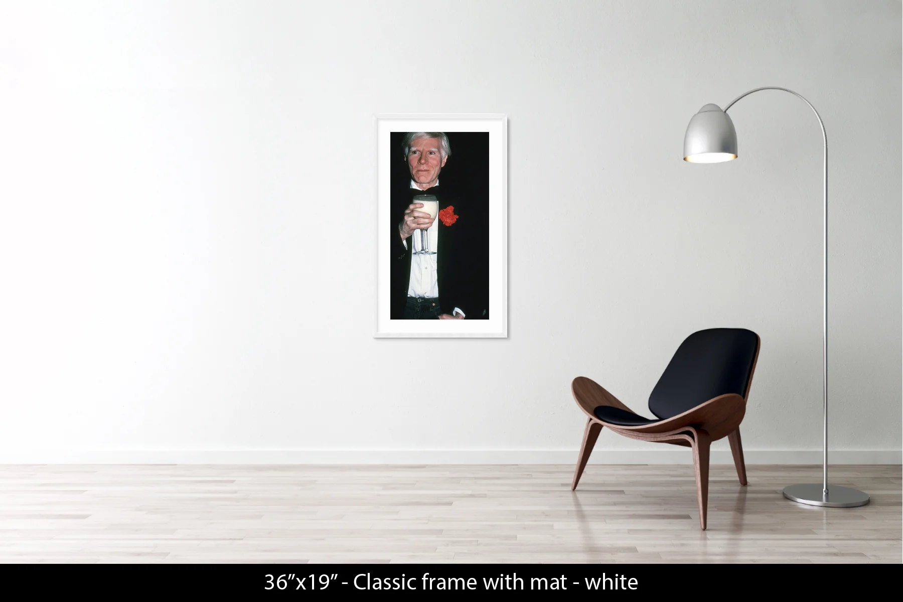 36"x19" | Classic Frame + Mat White