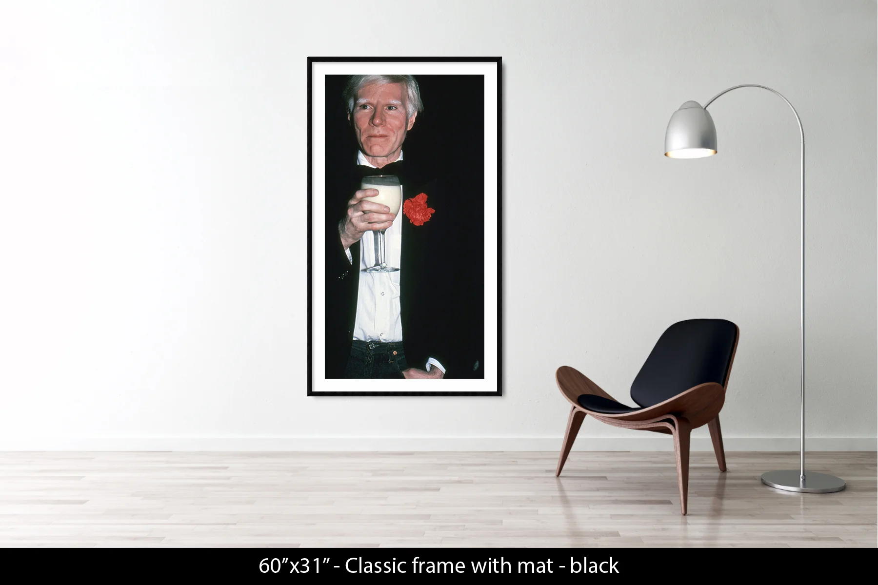 60"x31.4" | Classic Frame + Mat Black