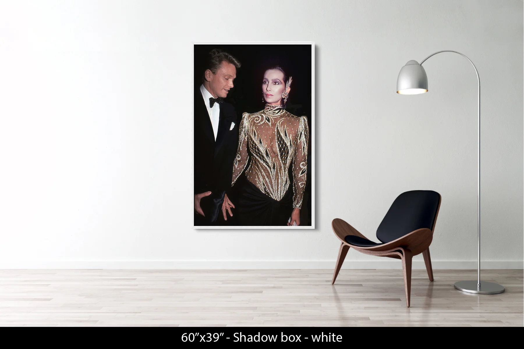 60"x39" | Shadow Frame White