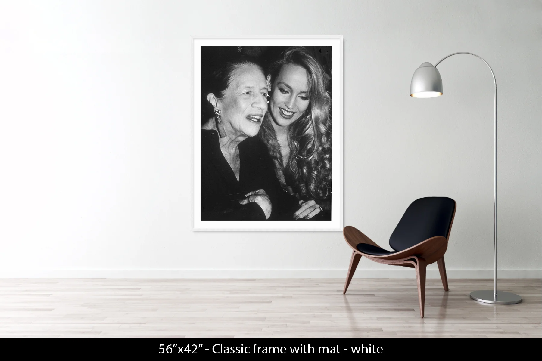 56"x24" | Classic Frame + Mat White