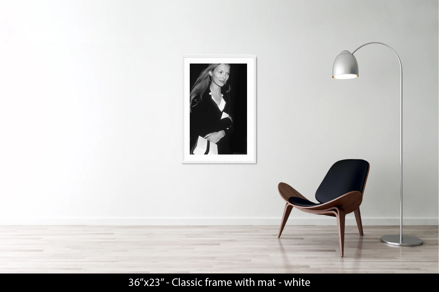 36"x23" | Classic Frame + Mat White