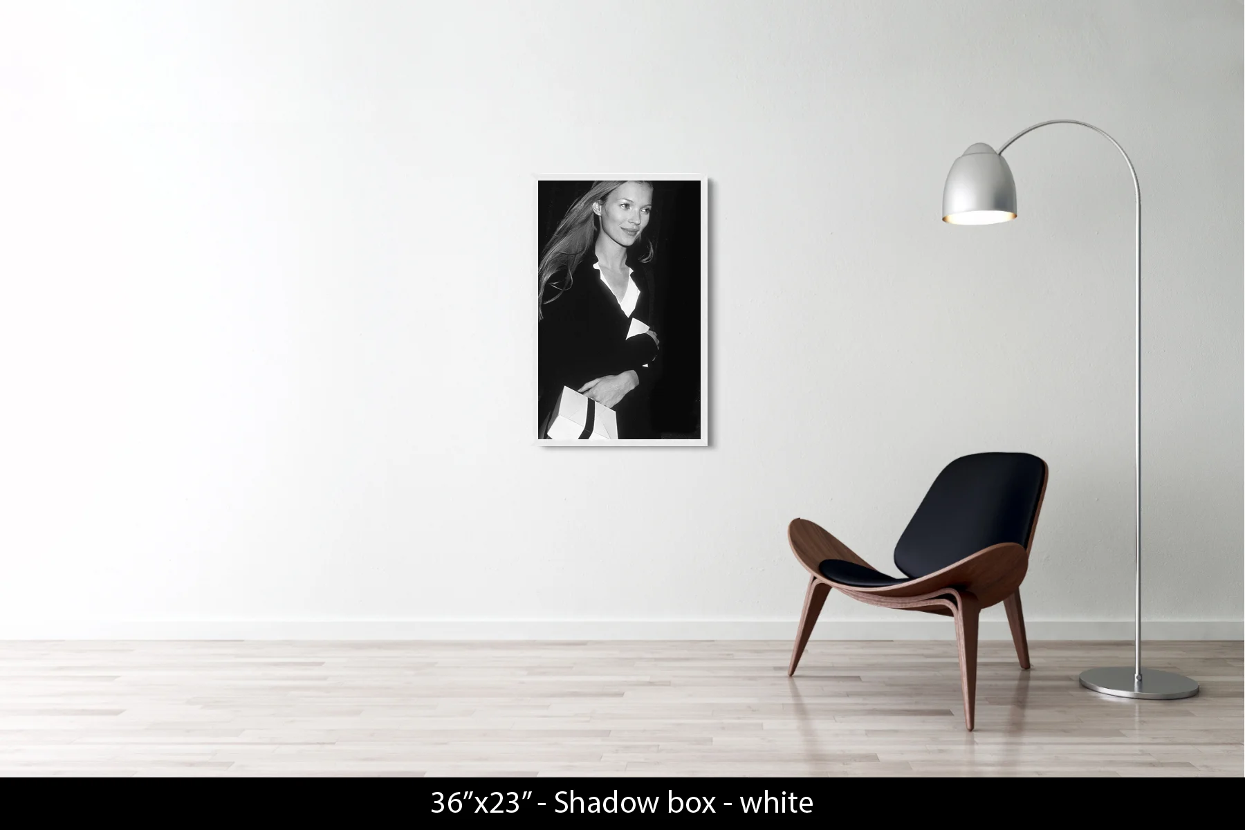 36"x23" | Shadow Frame White
