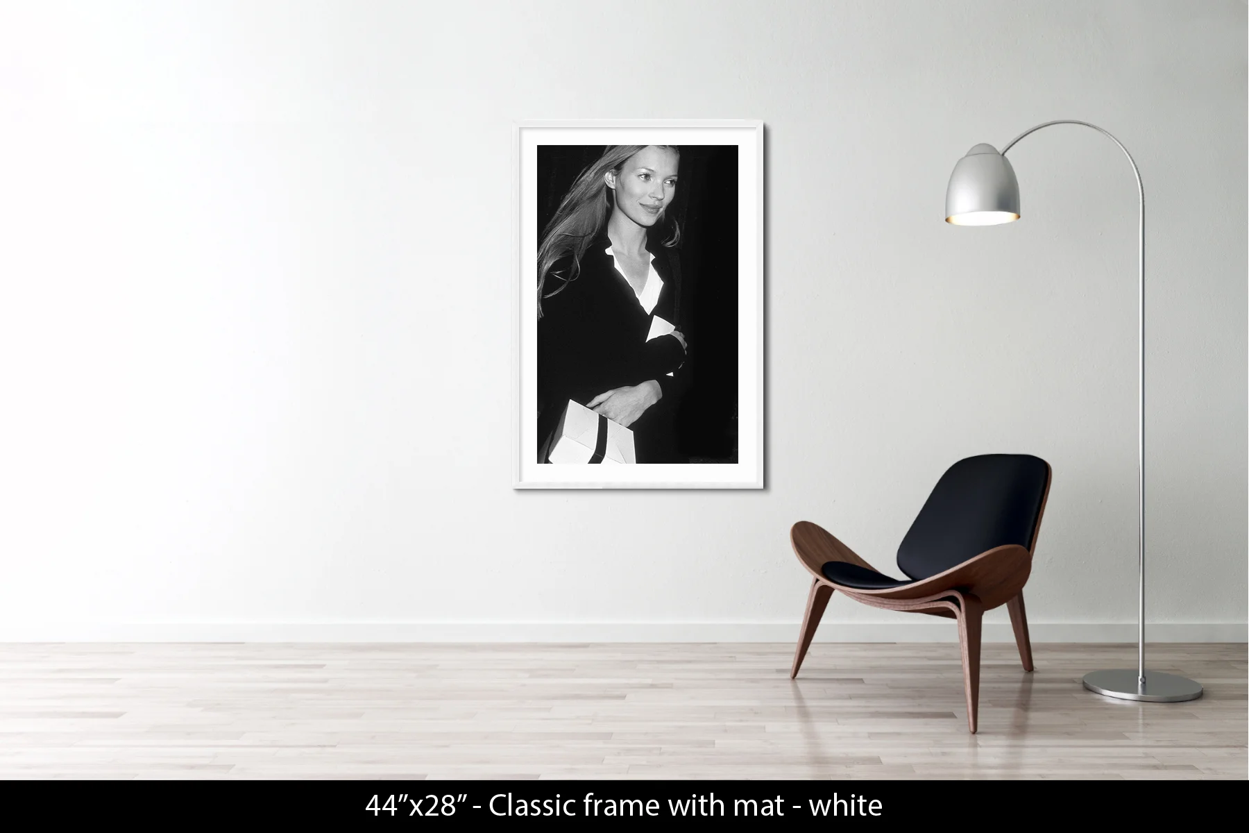 44"x28" | Classic Frame + Mat White
