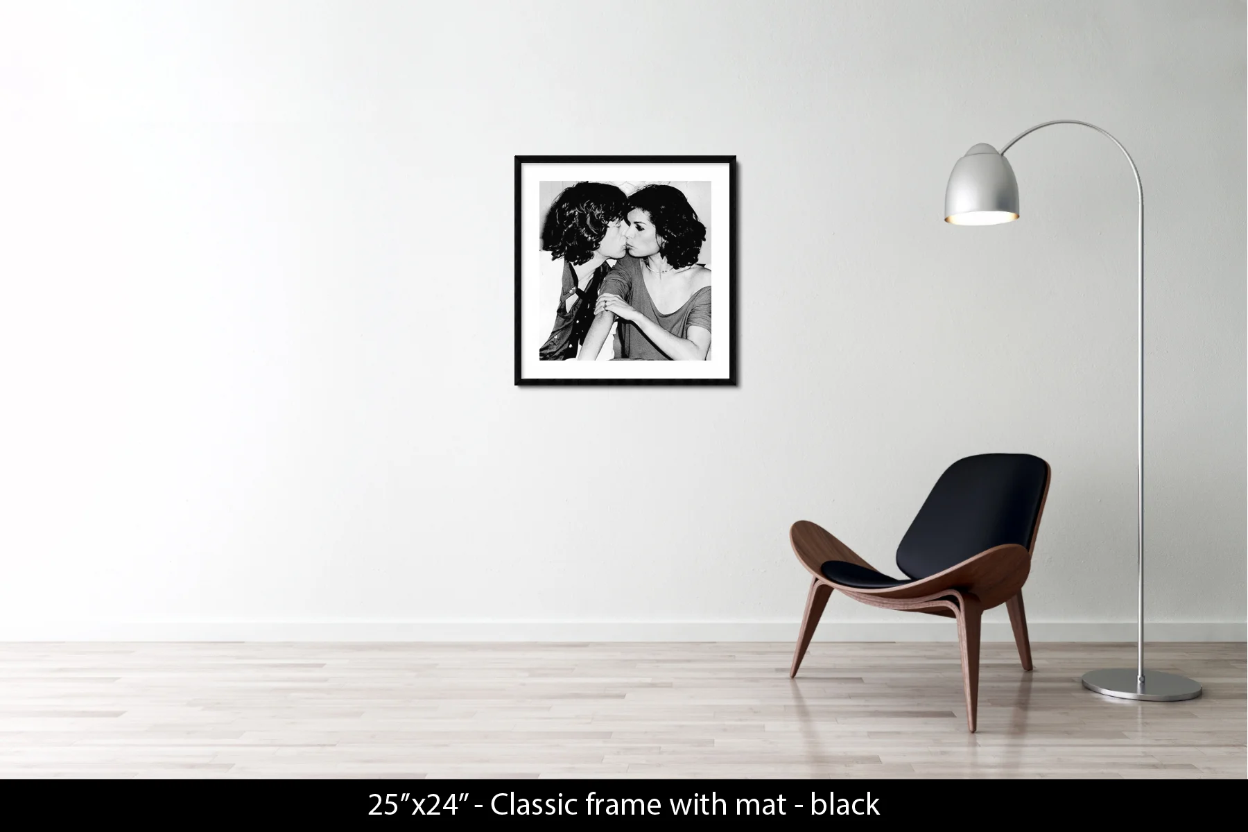25"x24" | Classic Frame + Mat Black