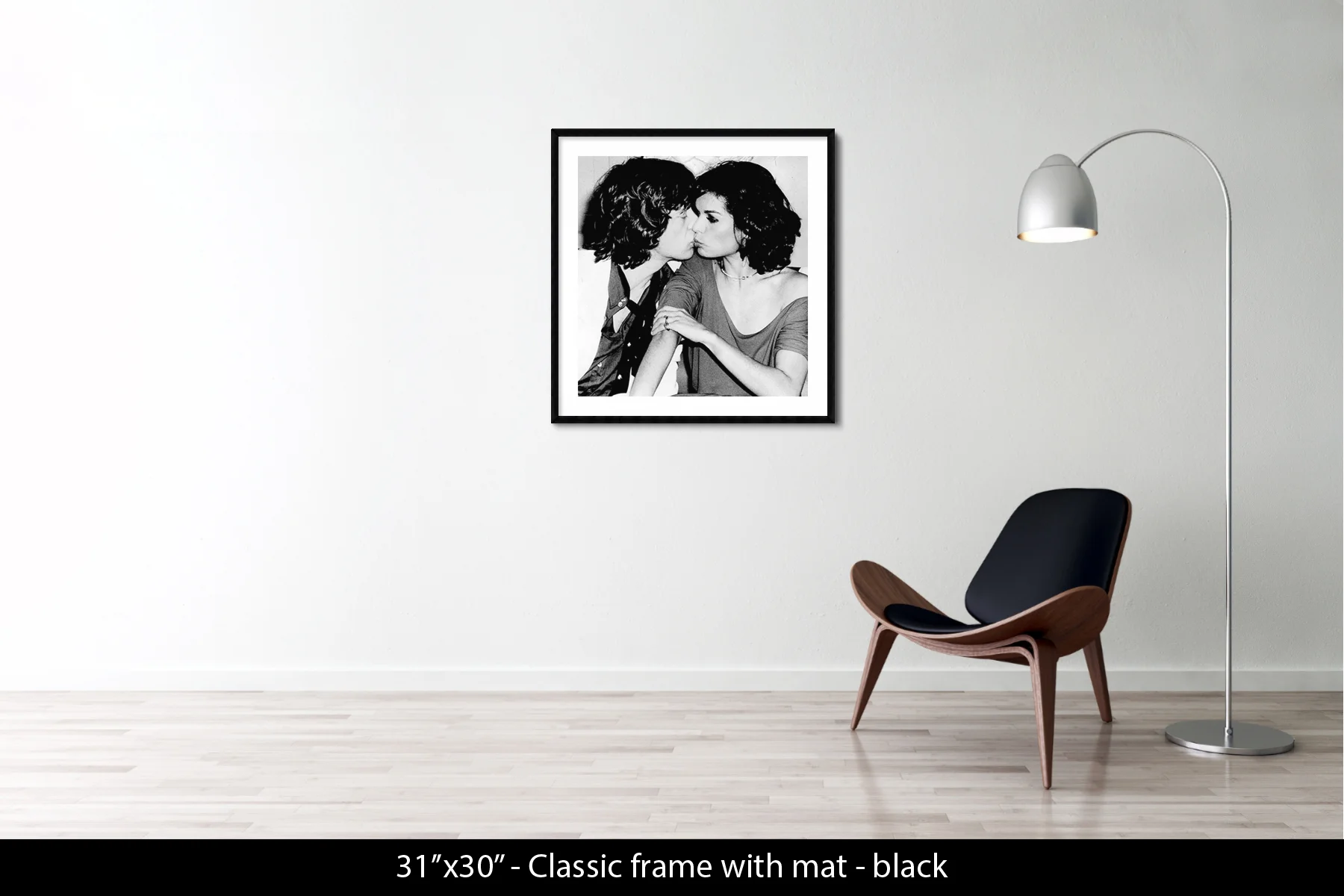 31"x30" | Classic Frame + Mat Black