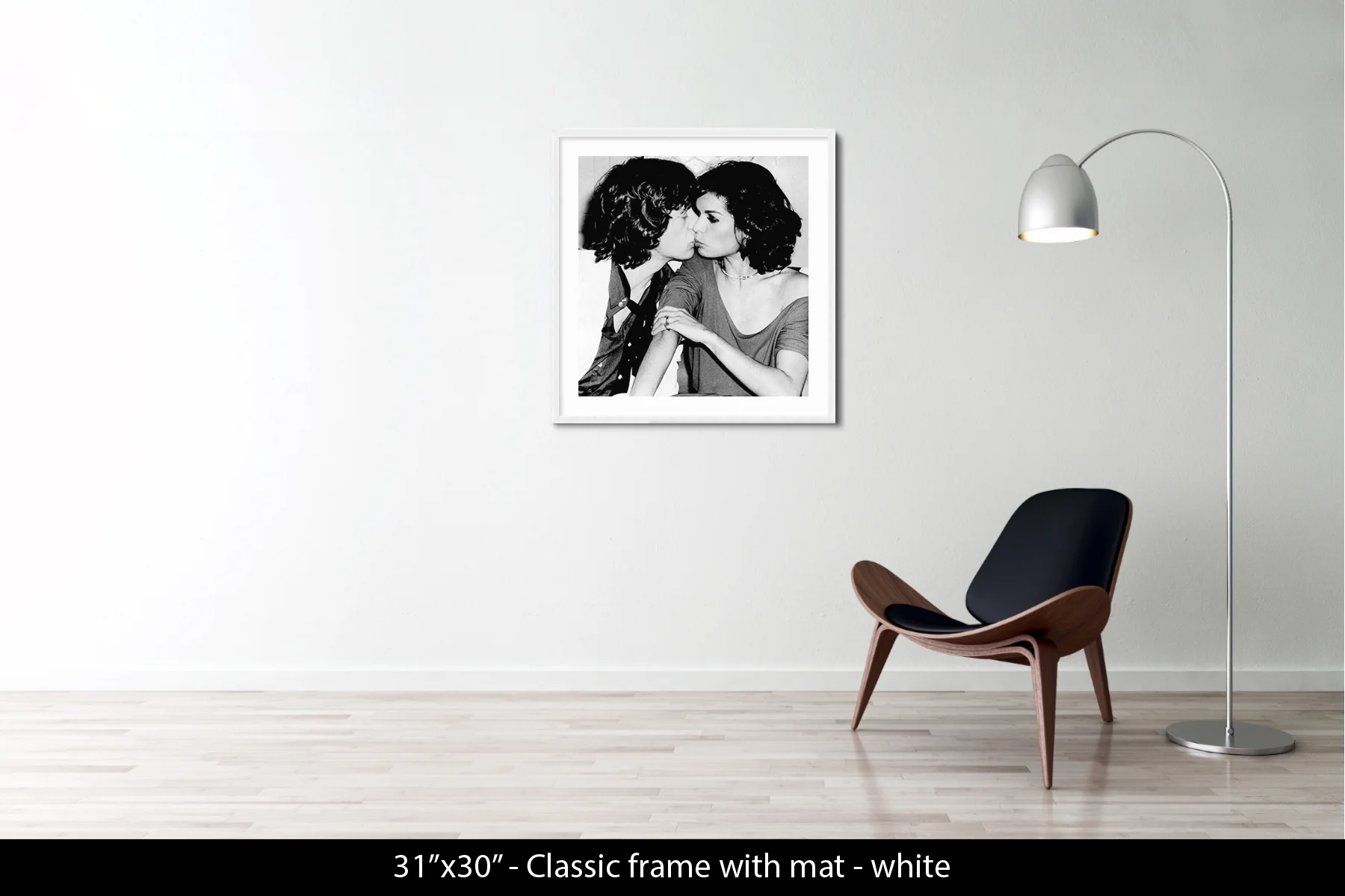 31"x30" | Classic Frame + Mat White