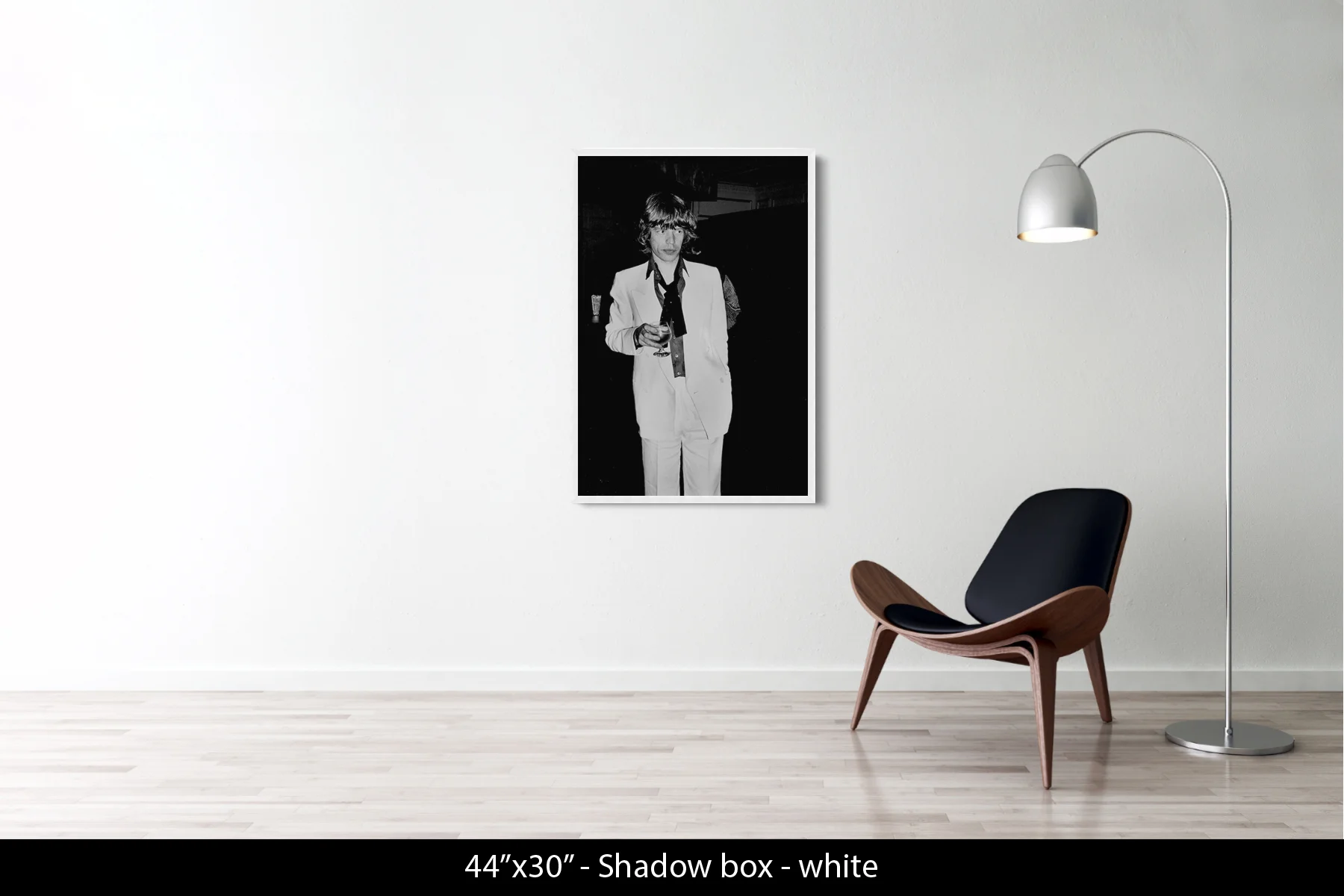 44"x30" | Shadow Frame White