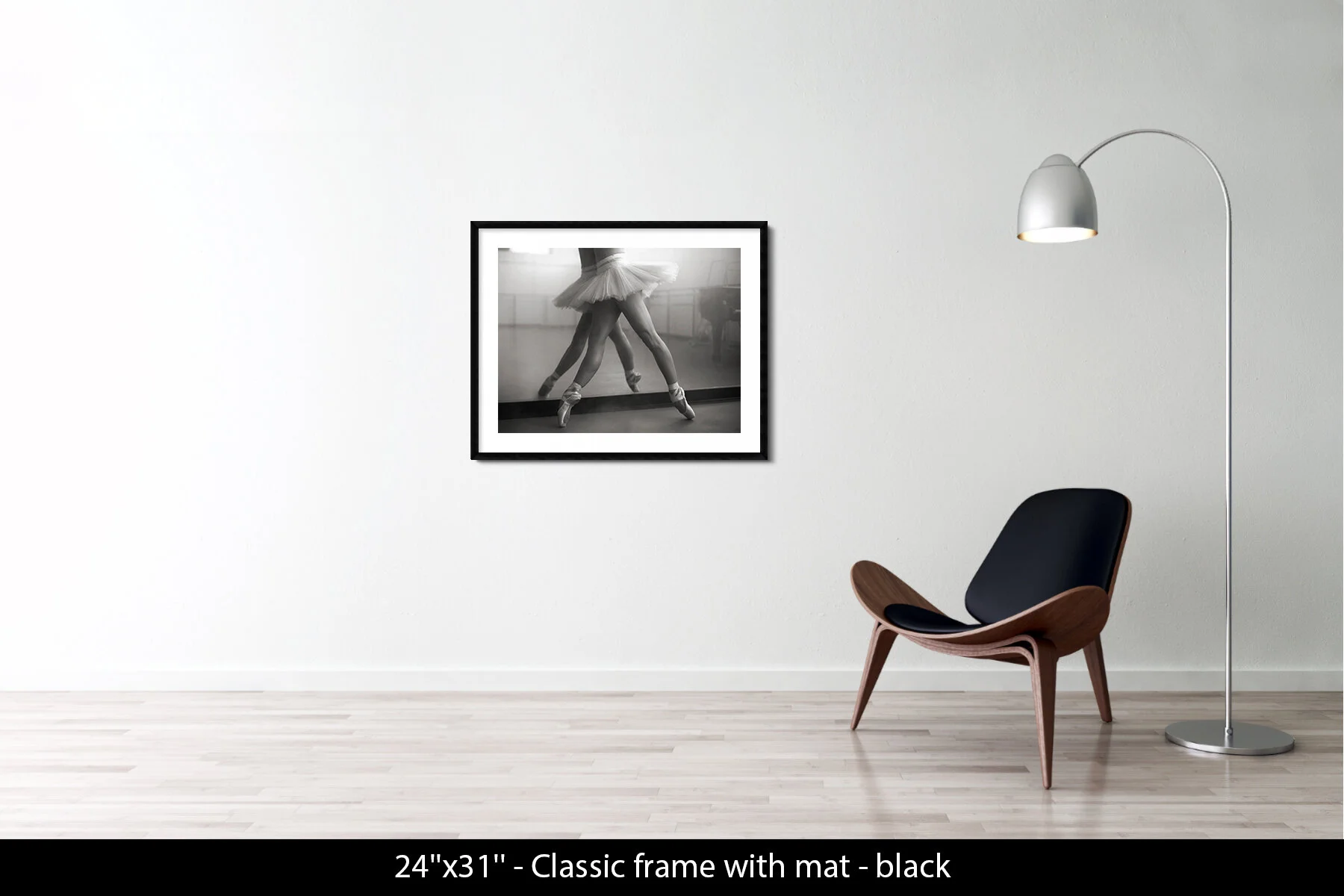 24"x31" | Classic Frame + Mat Black