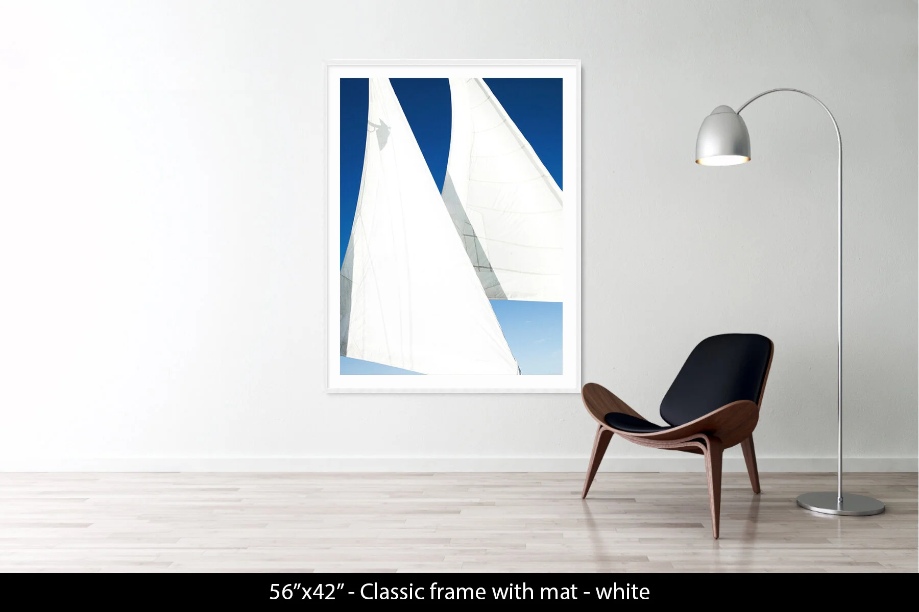 56"x42" | Classic Frame + Mat White
