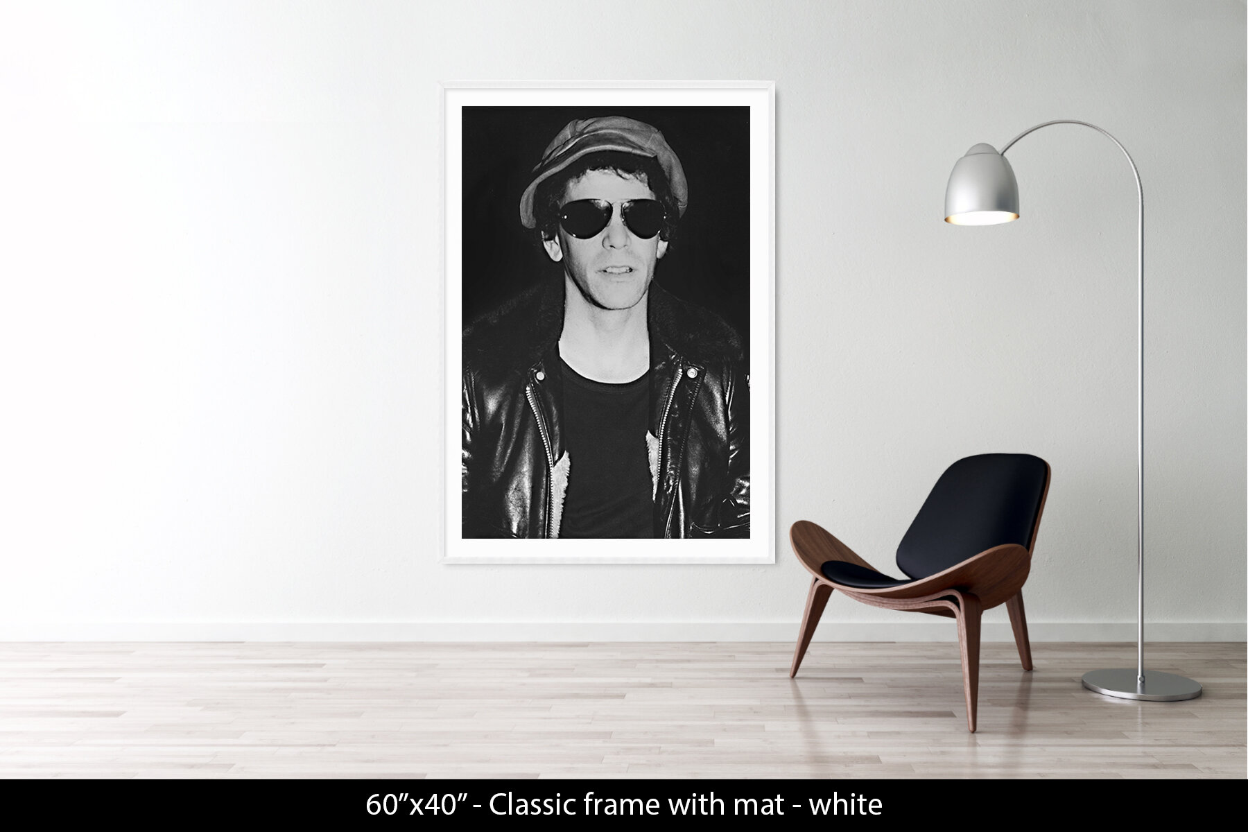 60"x40" | Classic Frame + Mat White