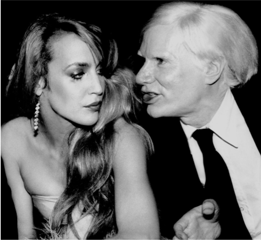 Jerry Hall and Andy Warhol by Rose Hartman
