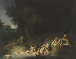 Rembrandt van Rijn, Diana Bathing with her Nymphs with Actaeon and Callisto, 1634. Museum Wasserburg Anholt, Anholt, Germany