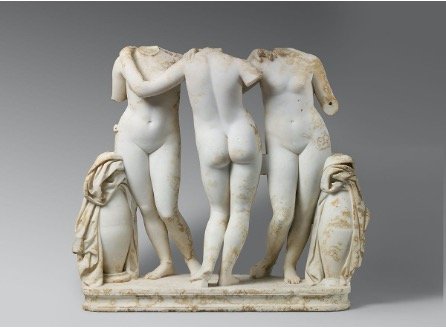 Marble Statue Group of the Three Graces, 2nd century A.D. Metropolitan Museum of Art, New York City, United States.