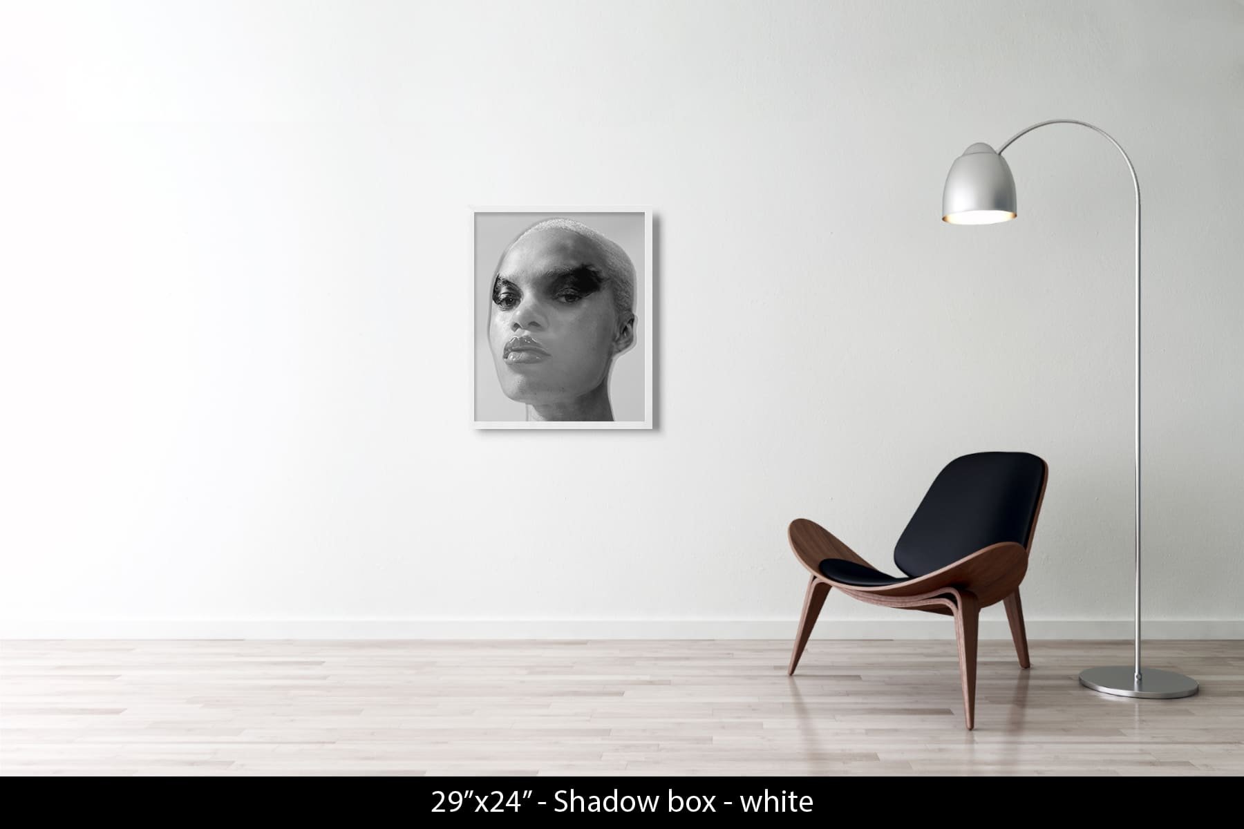 29"x24" | Shadow Frame White