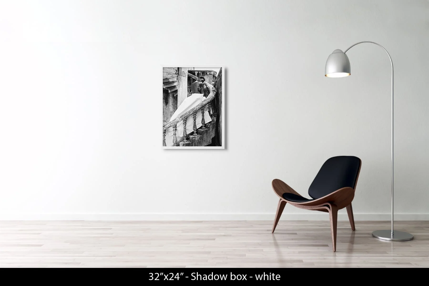 32"x24" | Shadow Frame White