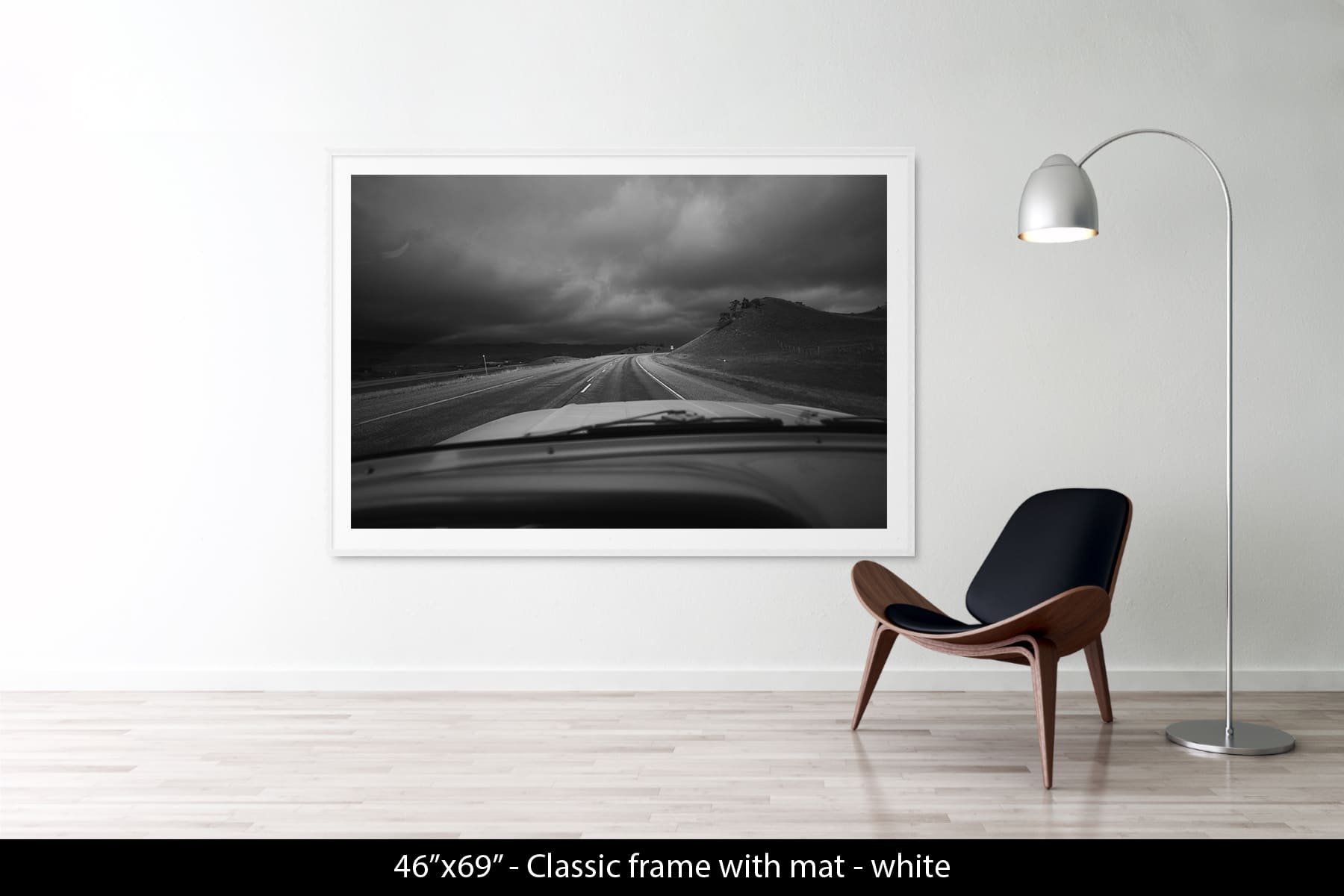 46"x69" | Classic Frame White + Mat