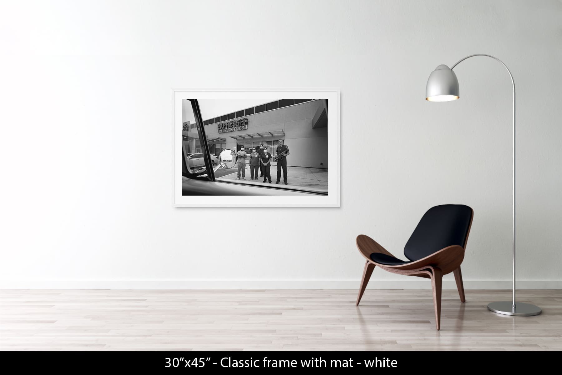 30"x45" | Classic Frame White + Mat