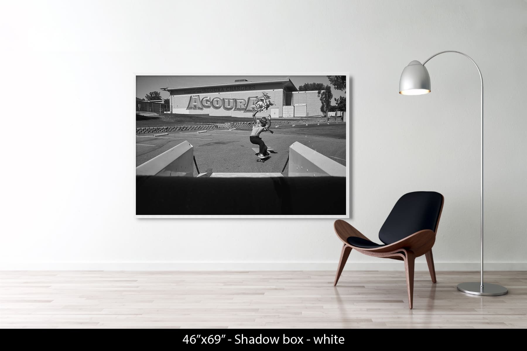 46"x69" | Shadow Frame White