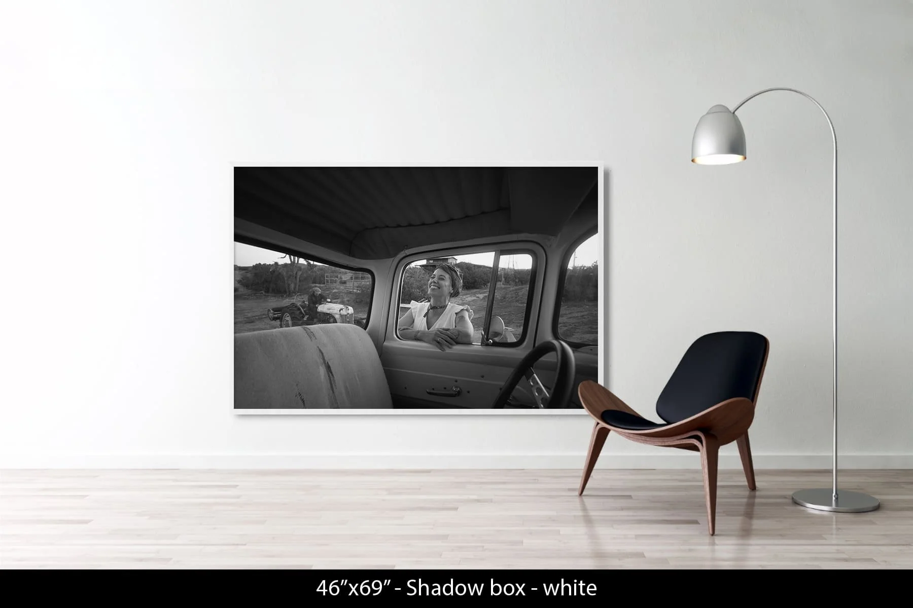 46"x69" | Shadow Frame White