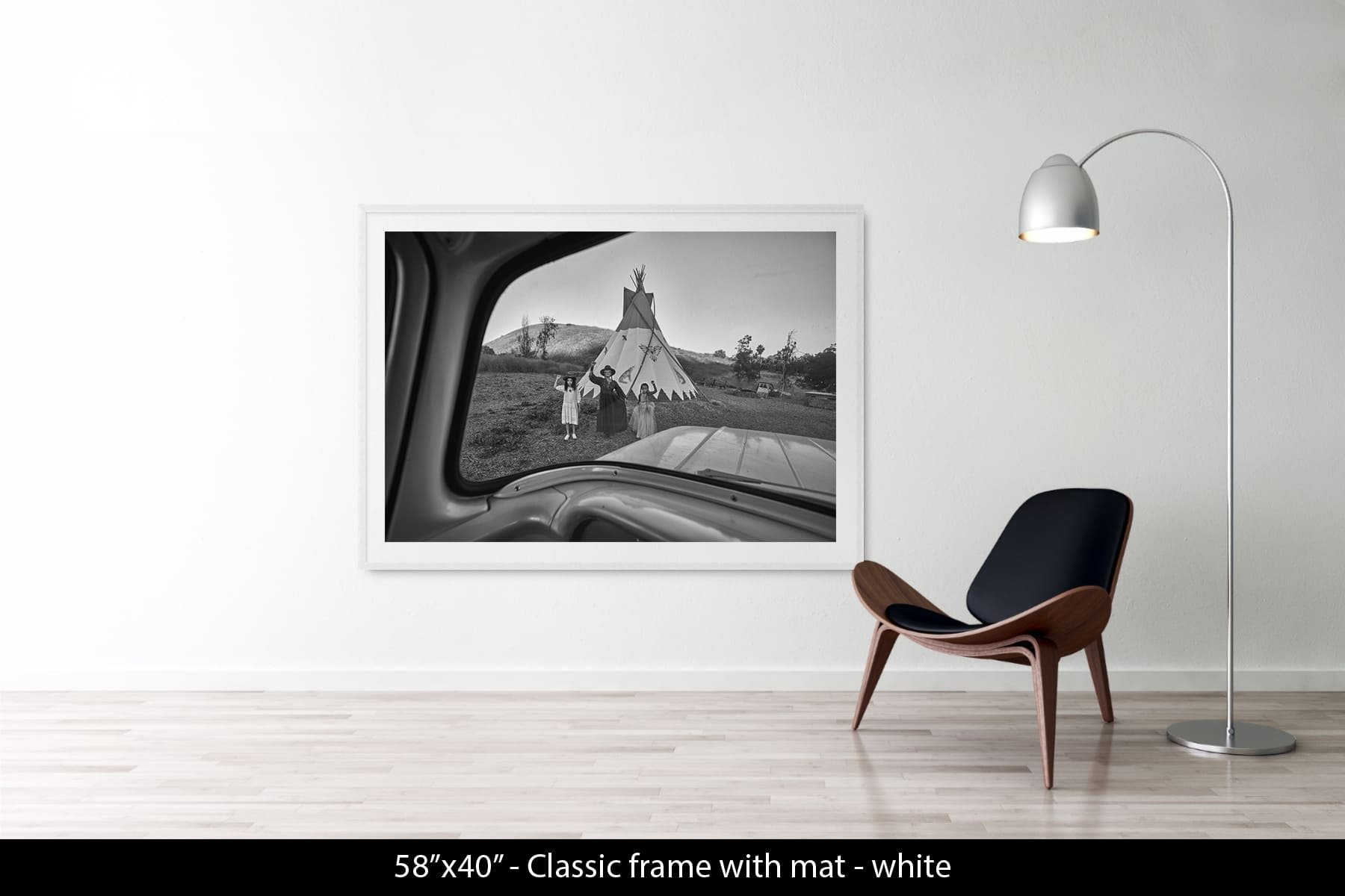 60"x40" | Classic Frame White + Mat