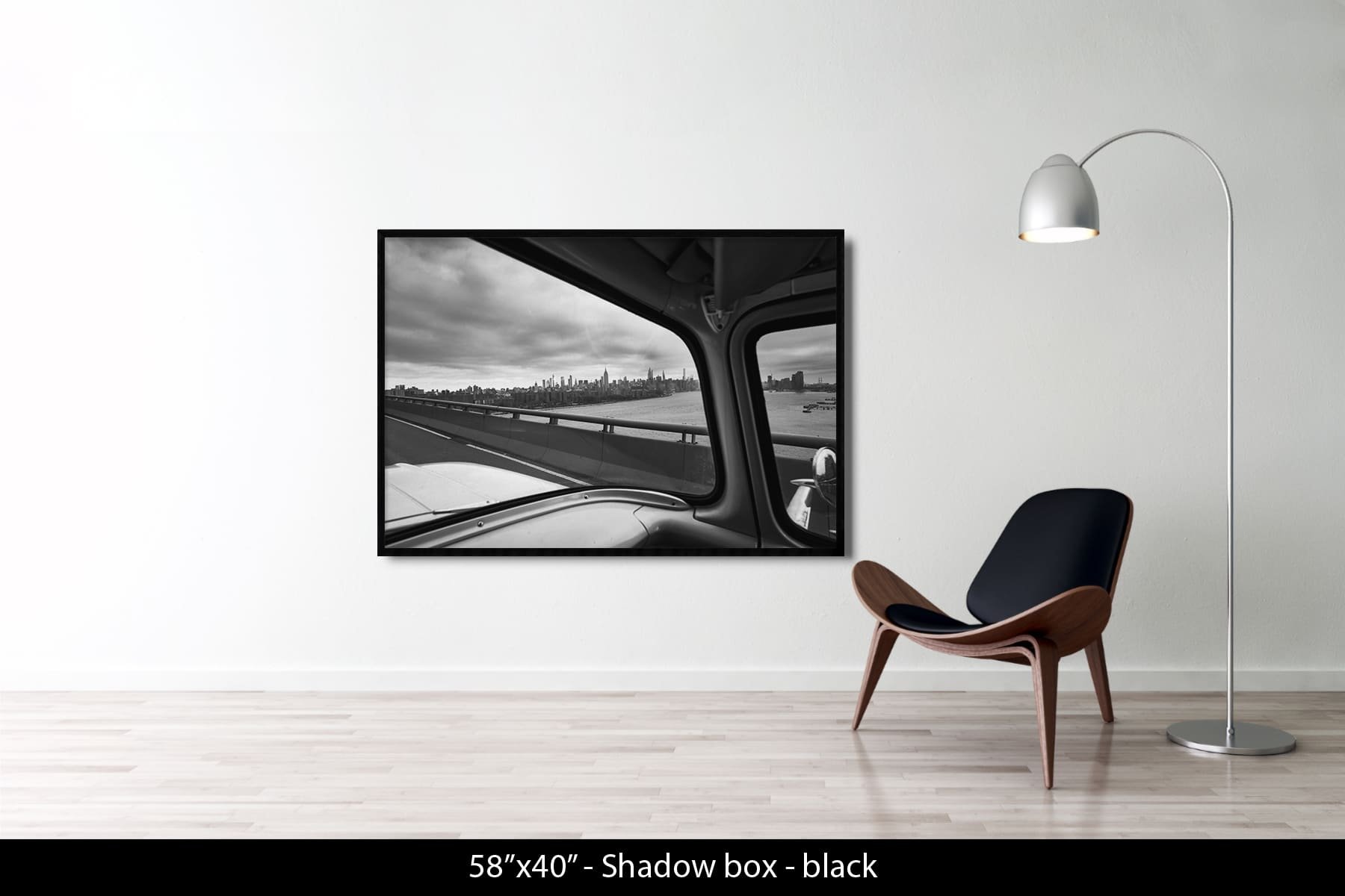 60"x40" | Shadow Frame Black