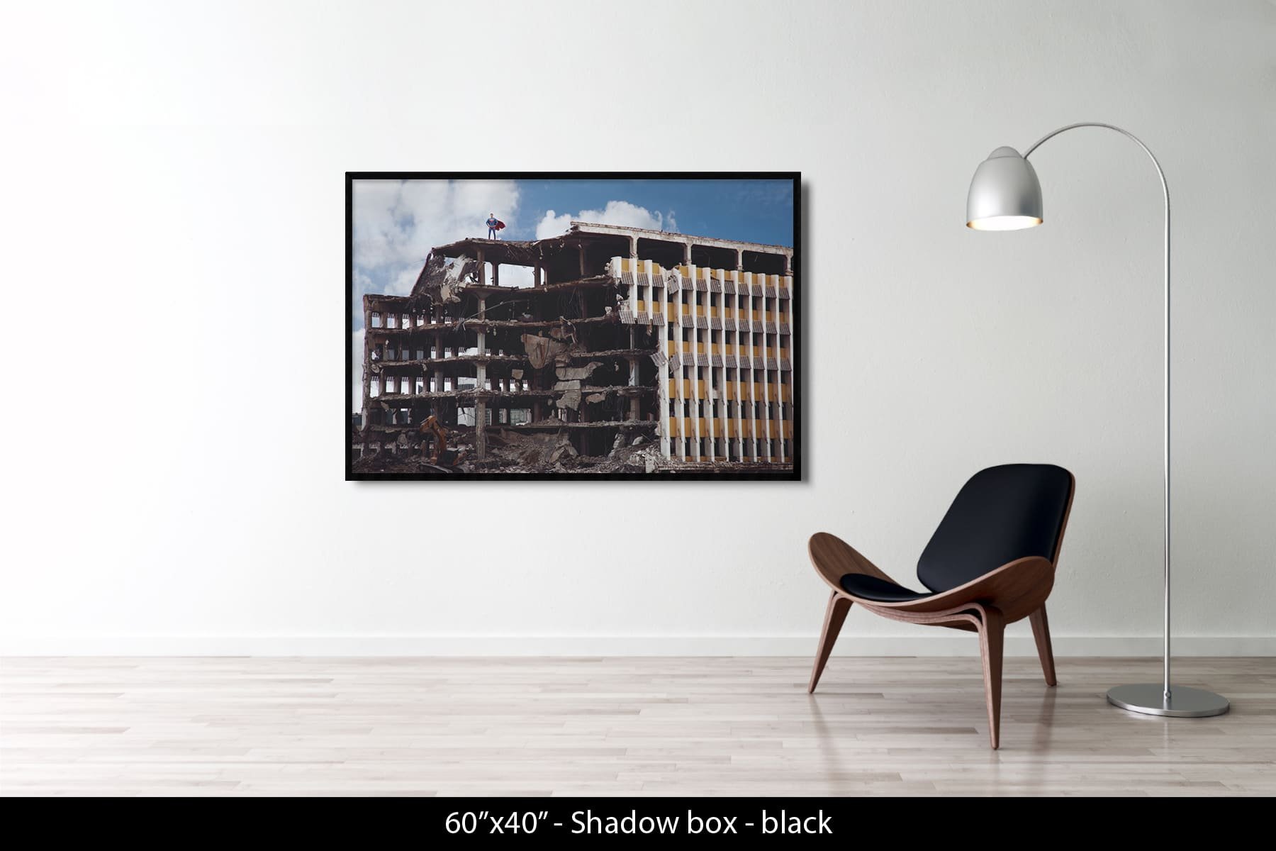 60"x40" | Shadow Frame Black