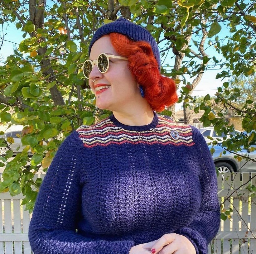 The absolute perfection that is @bexthefemme ( shared from her account) Hair set and styled by @tonyvacher Sweater / Hat knitted by the amazing @bexthefemme herself!!! #vintage #style #vintagestyle #tonyvacher #sterlinghair