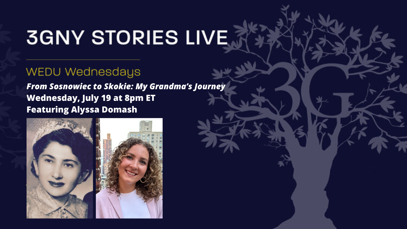 3GNY Stories Live: WEDU Wednesday with Alyssa Domash