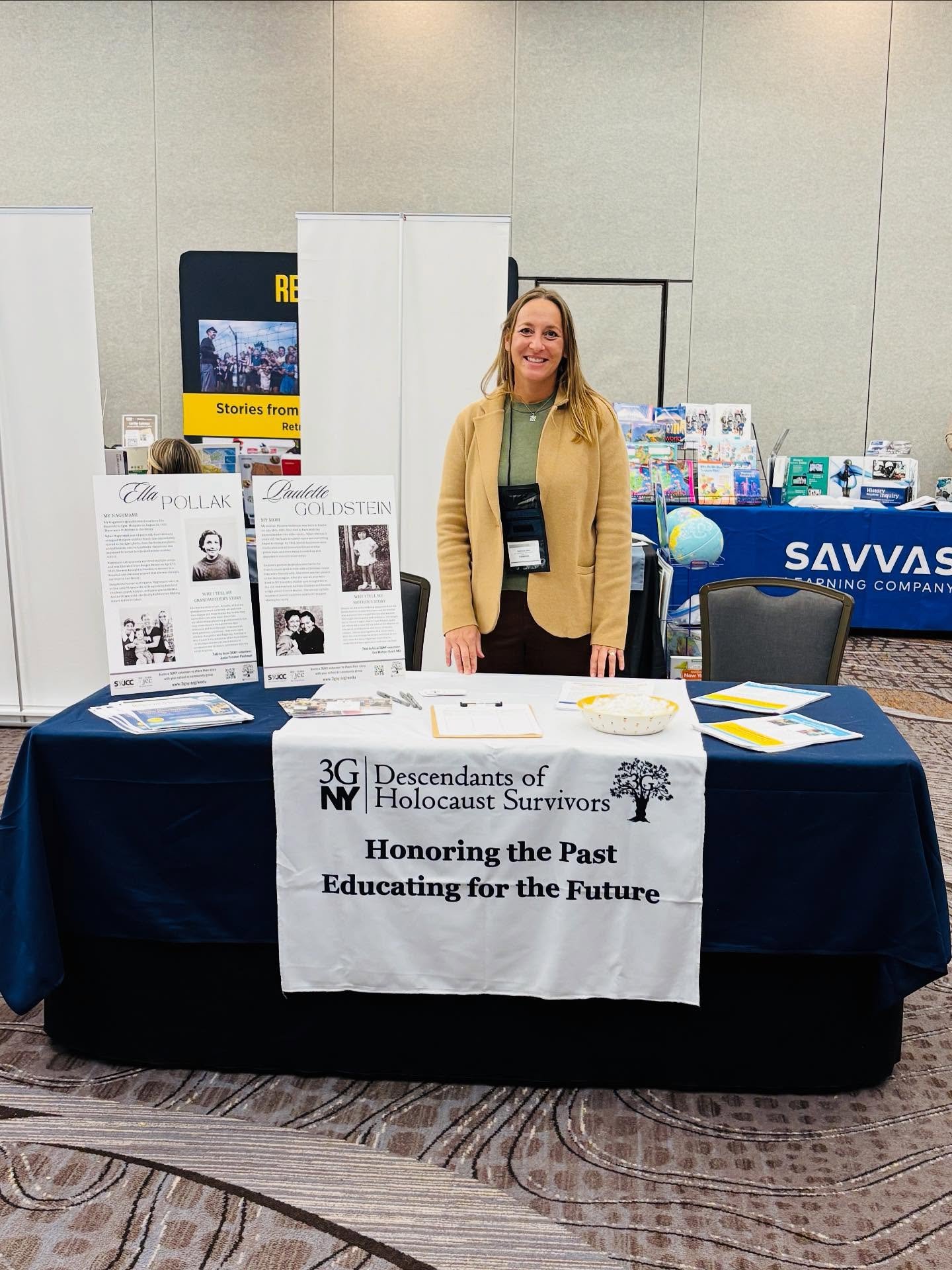 📣 Tag a teacher!

Our amazing 3GNY and 3GNJ team and volunteers have been out at teachers&rsquo; conferences across the region spreading the word about our FREE classroom speakers &mdash; grandchildren of Holocaust survivors sharing their families&r