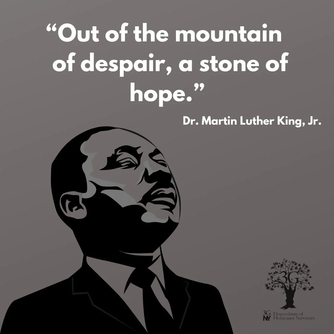 We must continue to share our stories. 
We must continue to speak out against injustice and intolerance.
We must continue to embody that stone of hope. 

#MLKDay