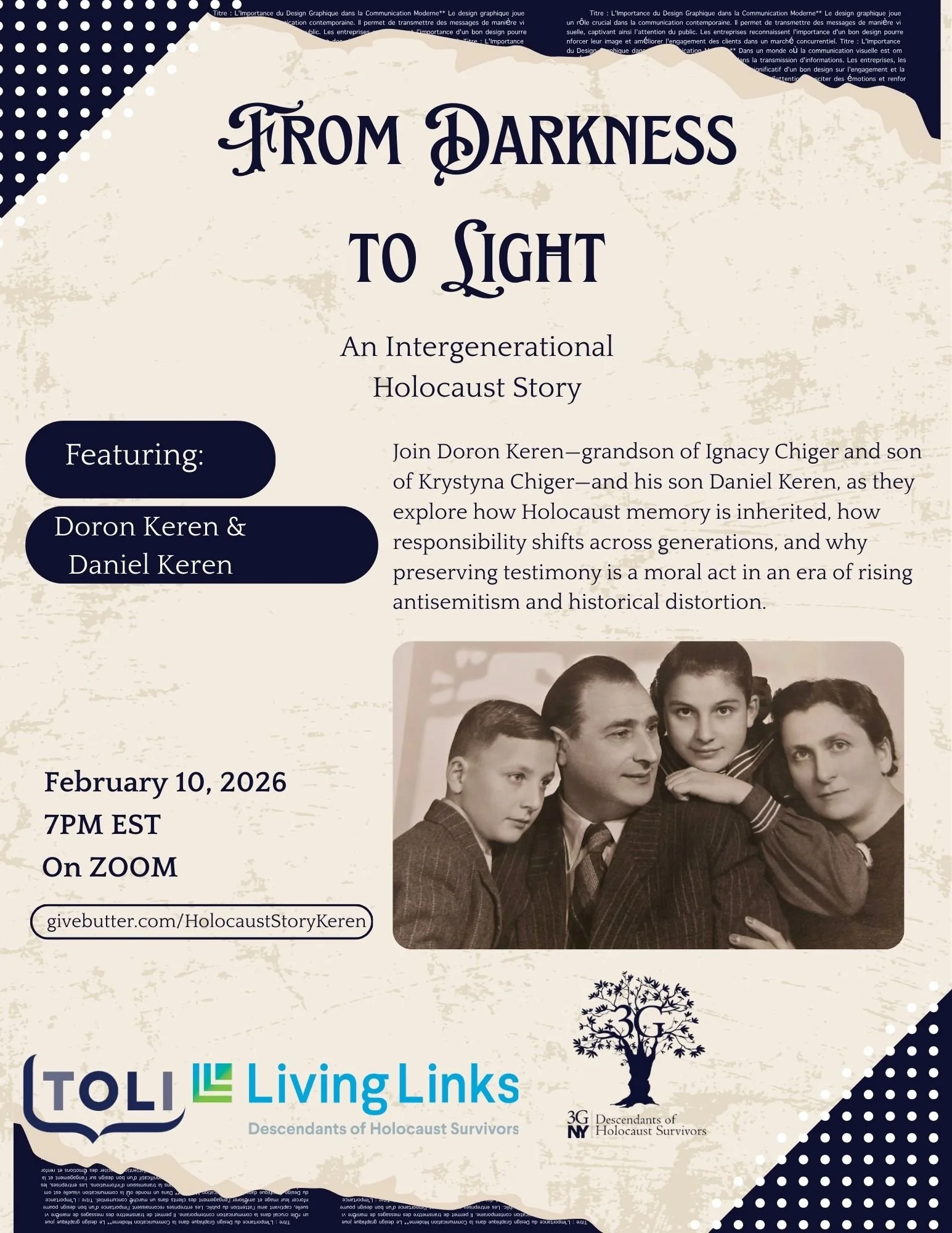 From Darkness to Light: An Intergenerational Holocaust Story