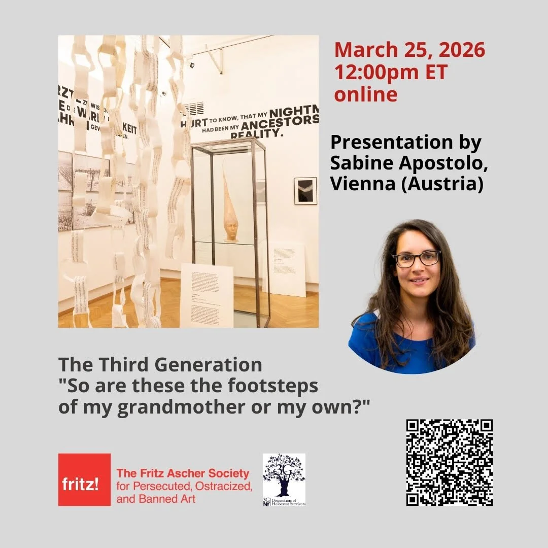 The Third Generation. ‘So are these the footsteps of my grandmother or my own?’ | Presentation by Sabine Apostolo, Vienna (Austria)