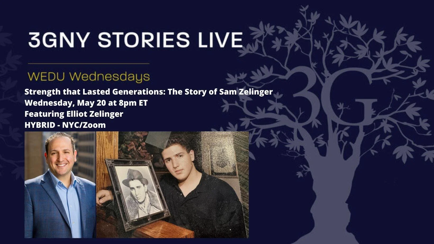 3GNY Stories Live: WEDU Wednesday featuring Elliot Zelinger