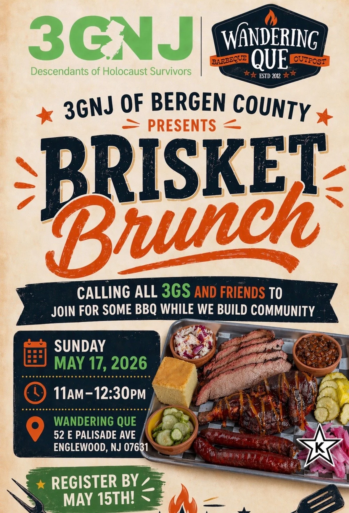 3GNJ of Bergen County Presents: Brisket Brunch