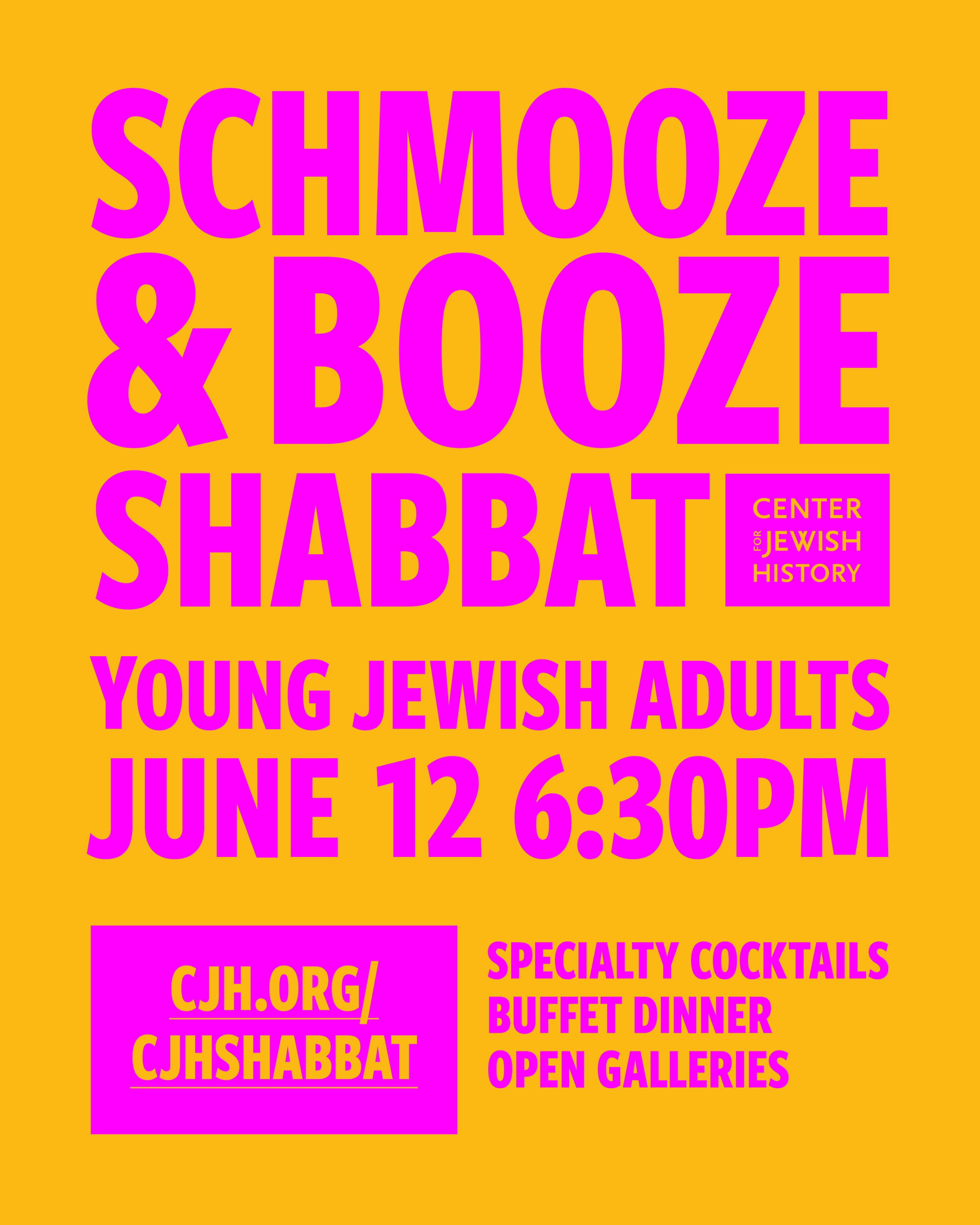 Shmooze &amp; Booze Shabbat