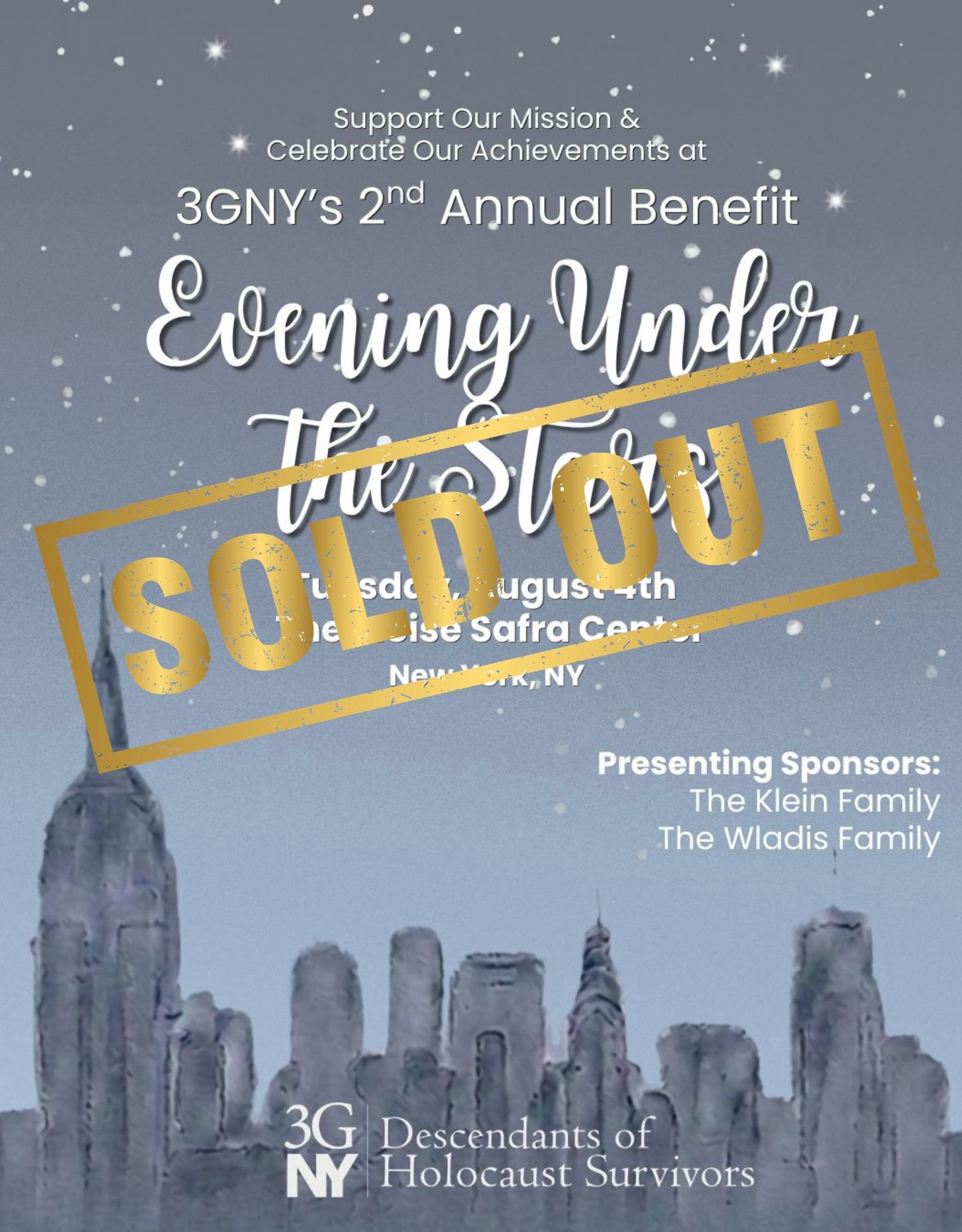 Event tickets to the 2nd Annual Evening Under the Stars are officially sold out!

Thank you to everyone who purchased a ticket, we&rsquo;re so excited to see you there in your summer cocktail finest ✨ 

Although event tickets are gone, there are stil