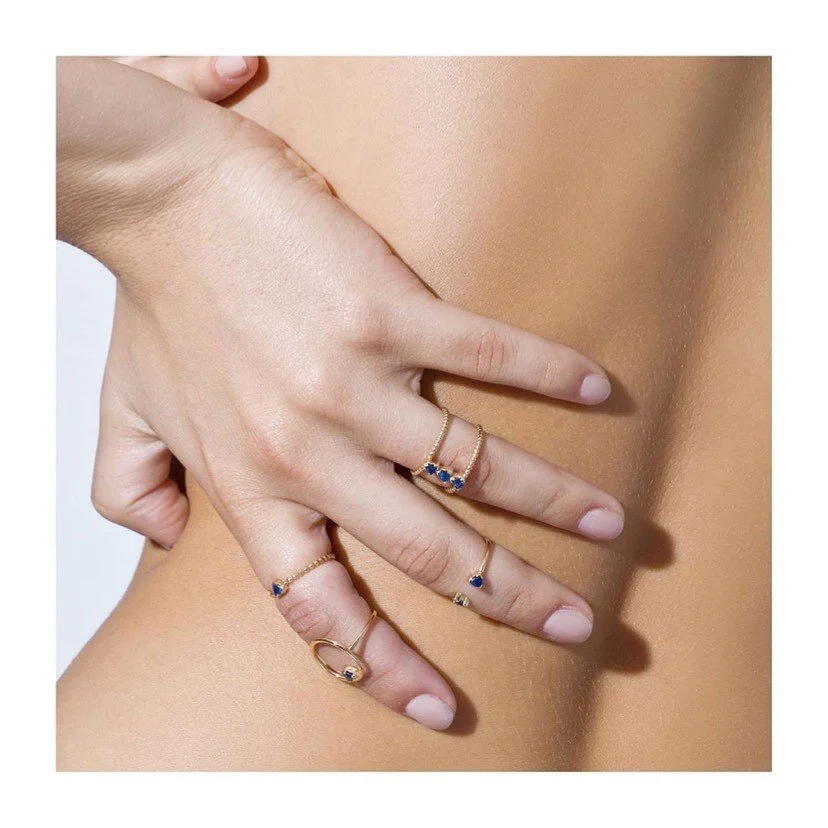 @shahlakarimi_jewelry Does anyone else feel like it&rsquo;s officially summer after MDW? Loving this sapphire stack for the season. #jewelrydesigner #jewelrydesignernyc #nycjewelry #proposal #newyorkjewelry #micropave #weddingwire #theknot #jewelryph