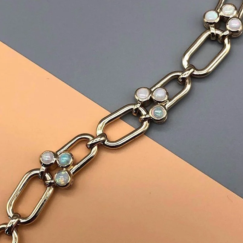 @shkohnewyork Modern link opal bracelet #finejewelry #shkoh #shkohnewyork #jocaestudio