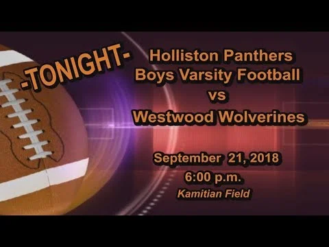Football: Holliston vs Westwood September 21, 2018