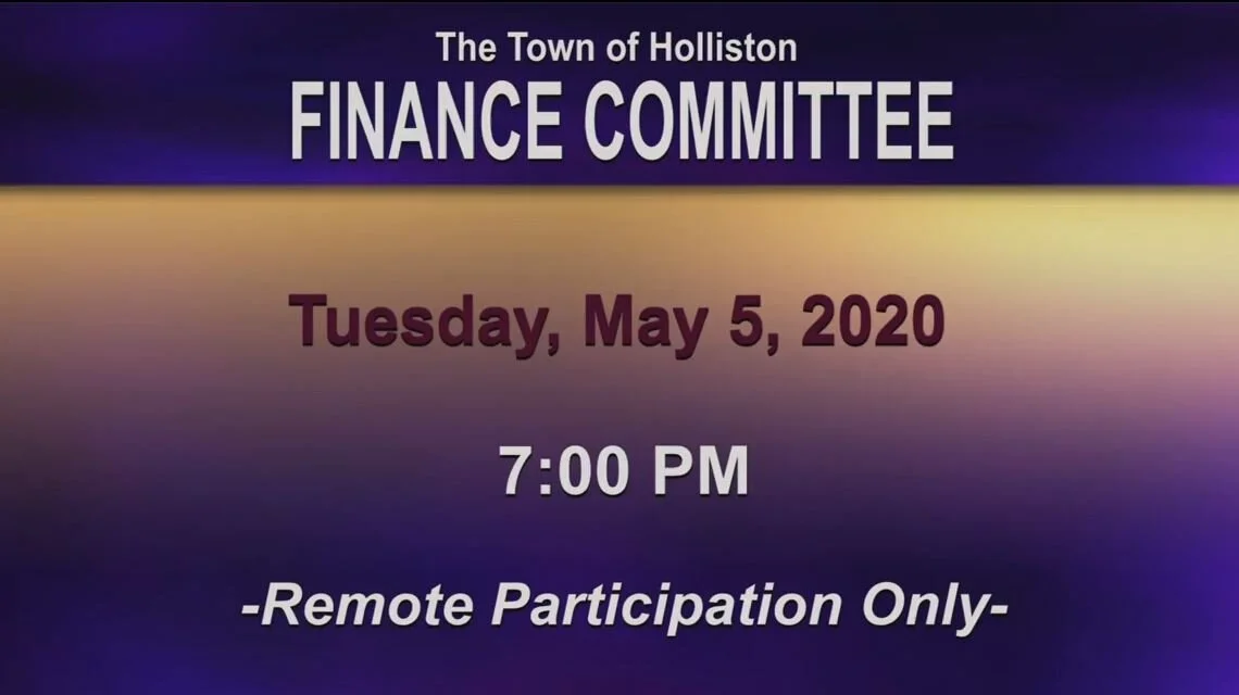 Finance Committee Meeting - May 5, 2020