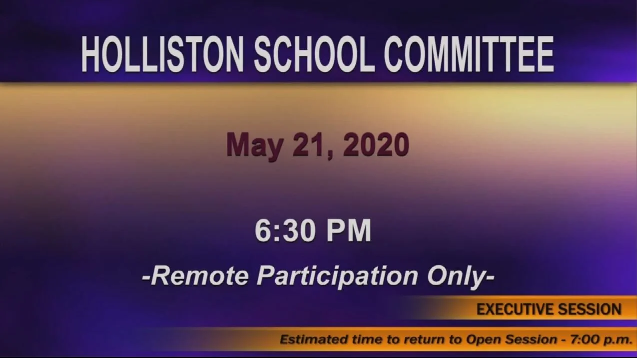 Holliston School Committee - May 21, 2020